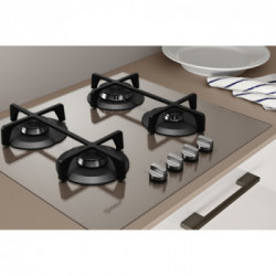 Indesit ING 61T/TD - Piano Cottura a Gas, 4 Fuochi, 59 cm, Marrone 