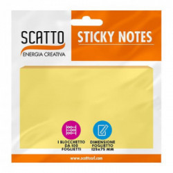 STICKY NOTES 12.5X7.5CM GIALLO PAST