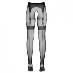 Cottelli Legwear Crotchless Tights - Collant Nero, Reggicalze, Sexy, Taglia S-L