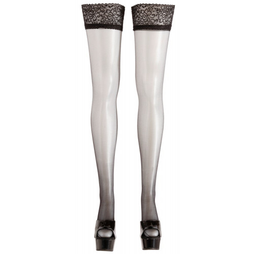 Cottelli Legwear Satin Sheer - Calze Nere,...