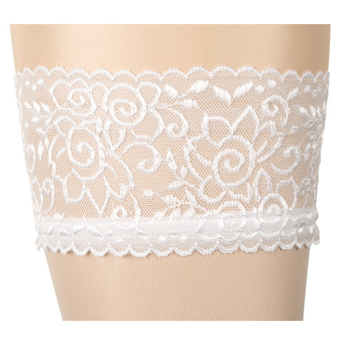 Cottelli Legwear Satin Sheer - Calze Bianche,...