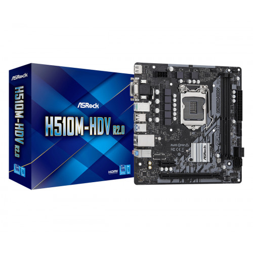 Asrock H510M-HDV R2.0 Intel H510 LGA 1200 micro...