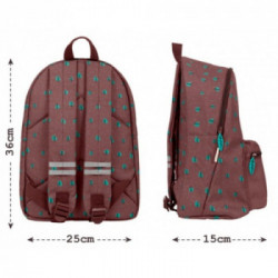 Zaino con tasca frontale volpe