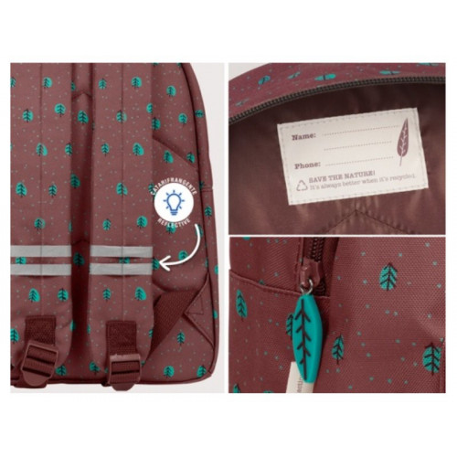 Zaino con tasca frontale volpe