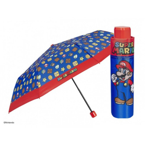 Ombrello mini manuale 50 cm antivento, Supermario