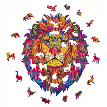 PUZZLE LEONE IN LEGNO A4... 2