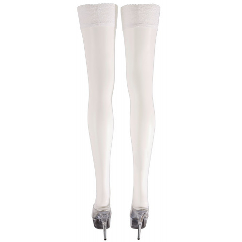 Cottelli Legwear Satin Sheer - Calze Bianche,...