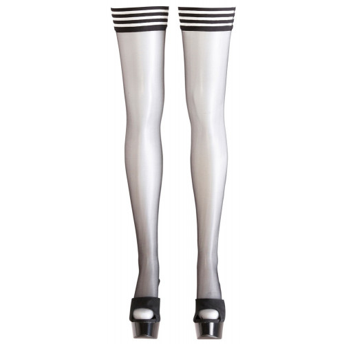 Cottelli Legwear Hold Up Stockings - Calze Nere...