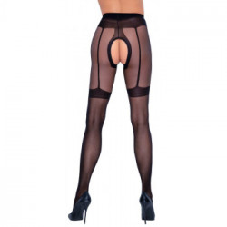 Cottelli Legwear Crotchless Tights 4 - Collant, Rete, Nero, Cavallo Aperto, Taglia 4