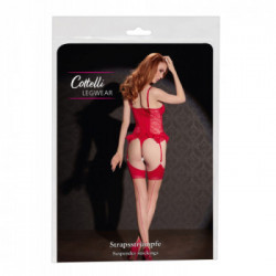 Cottelli Legwear Stockings Red - Calze ,Rosse, Riga Dietro, Eleganti, Taglia 2