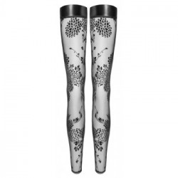 Noir Handmade Thigh High Stockings - Calze, Autoreggenti, Nere, Senza Piede, Taglia S