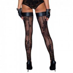 Noir Handmade Thigh High Stockings - Calze, Autoreggenti, Nere, Senza Piede, Taglia M