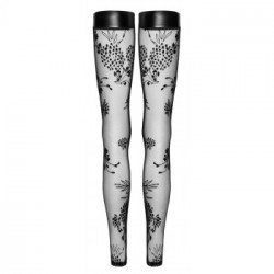 Noir Handmade Thigh High Stockings - Calze, Autoreggenti, Nere, Senza Piede, Taglia XL