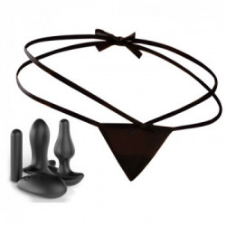 HookUp Panties Remote Triple Teaser - Perizoma con Plug Anale, Vibrazione, Telecomando, Ricaricabile, Taglia S-L