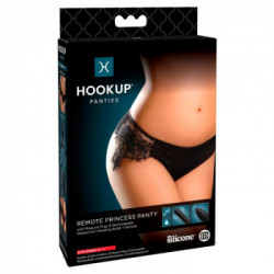 HookUp Panties Remote Princess Panty - Slip in Pizzo, Plug Vaginale, Vibrazione, Telecomando, Ricaricabile, Taglia S-L