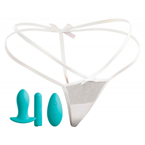 HookUp Panties Remote Bow-Tie G-String XL-XXL -...