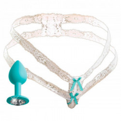 HookUp Panties Crotchless Secret Gem - Perizoma, Plug Anale, Stimolante, Taglia S-L