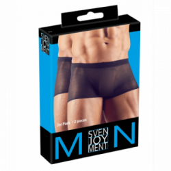 Svenjoyment Pants Pack - Boxer, Neri Trasparenti, 2 Pezzi, Taglia S-L