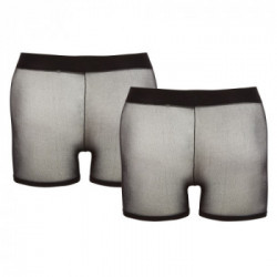 Svenjoyment Pants Pack - Boxer, Neri Trasparenti, 2 Pezzi, Taglia S-L