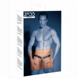 Zado String with Straps - Perizoma Nero, Dildo, Anelli, Taglia L-XL