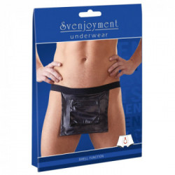 Svenjoyment Men's Briefs - Slip, Nero, Apertura Pene e Testicoli, Taglia S