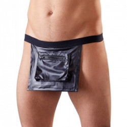 Svenjoyment Men's Briefs -Slip, Nero, Apertura Pene e Testicoli, Taglia M