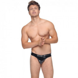 Black Level Vinyl Man Briefs - Slip, Uomo, Nero Lucido, Taglia M