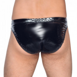 Black Level Vinyl Man Briefs -  Slip, Uomo, Nero Lucido, Taglia XL