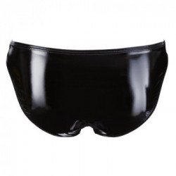 Black Level Vinyl Man Briefs Showm - Slip ,Uomo, Nero Lucido, Pene Scoperto, Taglia S