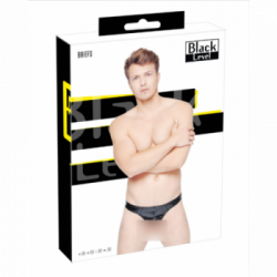 Black Level Vinyl Man Briefs Showm - Slip , Uomo, Nero Lucido, Pene Scoperto, Taglia L