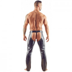 Svenjoyment Chaps & String - Pantaloni, Neri, Perizoma, Taglia S