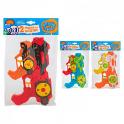 DOPPIA PISTOLA ACQUA A SPRUZZO 25CM-3 COL.