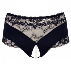 Cottelli Curves Pearl Briefs - Slip, Nero, Vagina e Ano Scoperti, Stimolante, Taglia 4XL