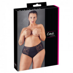 Cottelli Curves Briefs Decoration - Slip Nero, Decorazioni, Sensuale, Taglia 4XL