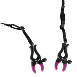 Bad Kitty String with Clamps - Perizoma, Morsetti per Labbra Vaginali, Stimolante