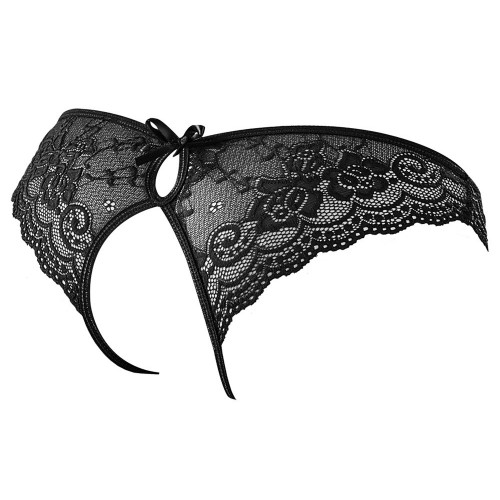 Cottelli Lingerie Crotchless Lace Briefs - Slip...