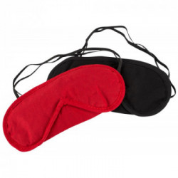 Cottelli Accesoires Blindfold - Set di Mascherine Paraocchi, Nero e Rosso