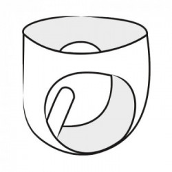 Late X Briefs - Slip con Labbra Vaginali, Lattice, Nero, Taglia L