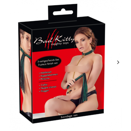 Bad Kitty Flogger and Collar - Collare ,...