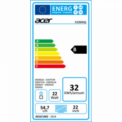 Acer V6 V226HQLBID 54,6 cm (21.5") 1920 x 1080 Pixel Full HD LED Nero