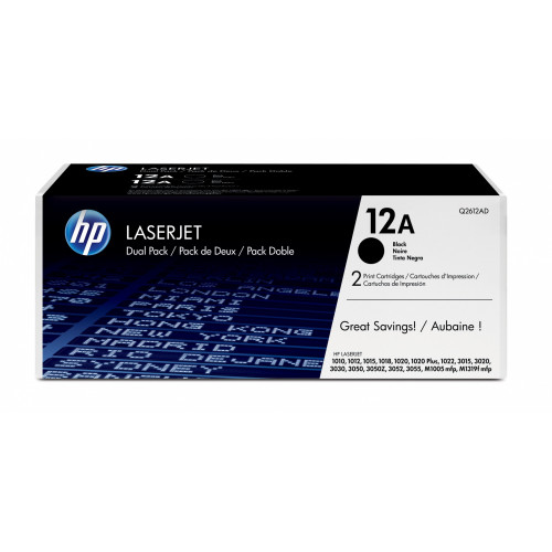 HP 12A cartuccia toner 2 pz Originale Nero