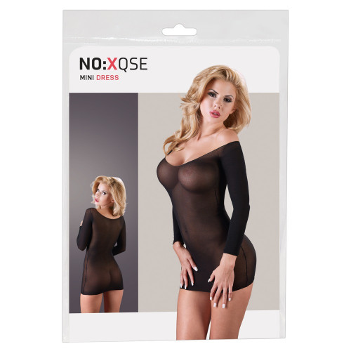 NoXqse Lingerie Dress - Miniabito, Nero,...