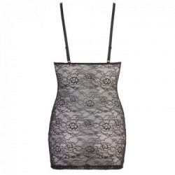 Cottelli Lingerie Lace - Miniabito, Nero, Pizzo, Zip, Scollatura Posteriore, Taglia M