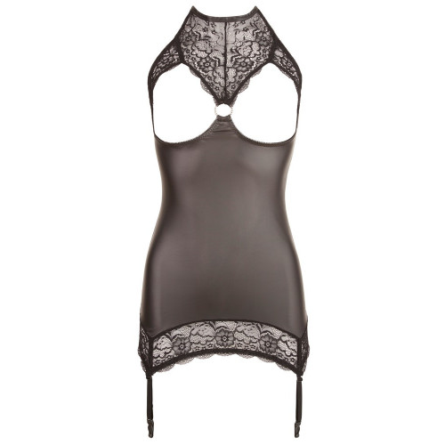 Abierta Fina Lingerie Dress - Miniabito, Nero,...