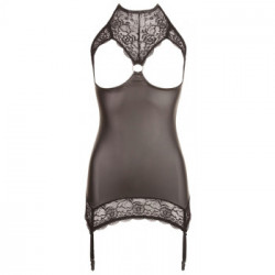 Abierta Fina Lingerie Dress - Miniabito, Nero, Seno Scoperto, Stiloso, Taglia S