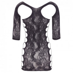 Mandy Mystery Sleeves - Miniabito, Nero, Pizzo, Raffinato, Taglia S-L