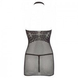 Mandy Mystery Net - Miniabito, Rete, Pizzo, Sensuale, Nero, Taglia S-L