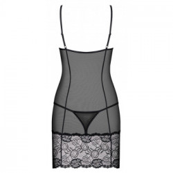 Obsessive Alluria - Miniabito, Nero, Pizzo Trasparente, Sensuale, Taglia L-XL