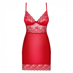 Obsessive Lovica - Miniabito, Rosso, Pizzo, Seducente, Taglia L-XL