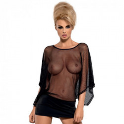 Obsessive Punker - Miniabito, Rete, Nero, Sensuale, Taglia S-M